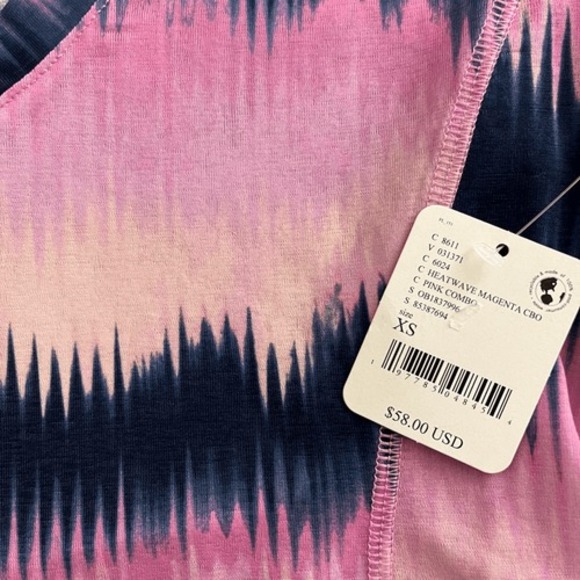 Free People Movement True North Magenta Tee Pink Combo small‎ NEW - Picture 7 of 14